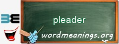 WordMeaning blackboard for pleader